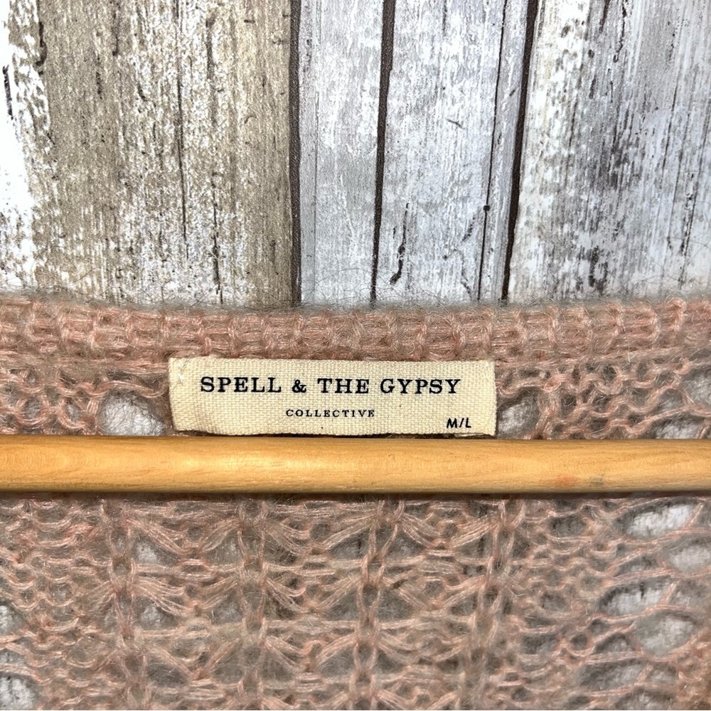 Spell & the Gypsy Collective Mohair Pinkish Knit Soft Jumper Sweater Women’s M/L - Picture 7 of 8